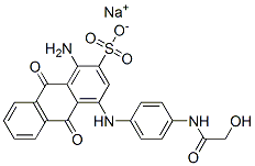CAS#: 72829-41-5， Sodium 1-Amino-4-[[4-[(2-Hydroxyacetyl)Amino]Phenyl]Amino]-9,10-Dioxoanthracene-2-Sulfonate