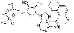 CAS#: 72947-52-5， [(2R,3S,4R,5R)-5-(6-Aminopurin-9-Yl)-4-Hydroxy-2-[(Hydroxy-Phosphonooxyphosphoryl)Oxymethyl]Oxolan-3-Yl] 5-Dimethylaminonaphthalene-1-Carboxylate
