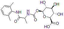 CAS#: 73025-66-8， (2S,3S,4S,5R,6S)-6-[[1-[(2,6-Dimethylphenyl)Amino]-1-Oxopropan-2-Yl]Carbamoyloxy]-3,4,5-Trihydroxyoxane-2-Carboxylic Acid