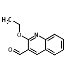 结构式 CAS# 731001-97-1, 2-乙氧基-3-喹啉甲醛