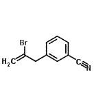 结构式 CAS# 731772-71-7, 3-(2-溴-2-丙烯-1-基)苯甲腈