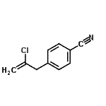 结构式 CAS# 731772-74-0, 4-(2-氯-2-丙烯-1-基)苯甲腈