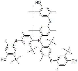 CAS#: 73179-39-2， 4-[4-Bis[2-Tert-Butyl-4-(5-Tert-Butyl-4-Hydroxy-2-Methylphenyl)Sulfanyl-5-Methylphenyl]Phosphanyl-5-Tert-Butyl-2-(Hydroxymethyl)Phenyl]Sulfanyl-2-Tert-Butyl-5-Methylphenol