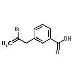 结构式 CAS# 732249-24-0, 3-(2-溴-2-丙烯-1-基)苯甲酸