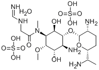 CAS#: 73245-91-7， 4-Amino-1,4-Dideoxy-3-O-(2,6-Diamino-2,3,4,6,7-Pentadeoxy-beta-L-Lyxo-Heptopyranosyl)-6-O-Methyl-1-(2-(Formimidoylamino)-N -Methylacetamido)-L-Chiro-Inositol Sulfate (1:2) Hydrate