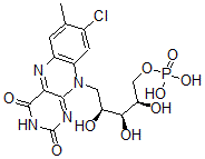 CAS#: 73358-82-4， [(2R,3S,4S)-5-(8-Chloro-7-Methyl-2,4-Dioxobenzo[g]Pteridin-10-Yl)-2,3,4-Trihydroxypentyl] Dihydrogen Phosphate