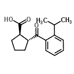 structure of CAS# 733741-08-7, (1R,2R)-2-(2-Isopropylbenzoyl)cyclopentanecarboxylic acid;trans-2-(2-iso-propylbenzoyl)cyclopentane-1-carboxylic acid