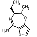 CAS#: 734523-97-8， (2S,3S)-3-Ethyl-2-methyl-2,3-dihydrothieno[2,3-f][1,4]oxazepin-5-amine