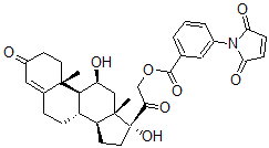 CAS#: 73499-12-4， [2-[(8S,9S,10R,11S,13S,14S,17R)-11,17-Dihydroxy-10,13-Dimethyl-3-Oxo-2,6,7,8,9,11,12,14,15,16-Decahydro-1H-Cyclopenta[a]Phenanthren-17-Yl]-2-Oxoethyl] 3-(2,5-Dioxopyrrol-1-Yl)Benzoate