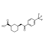 结构式 CAS# 735275-42-0, (1R,3S)-3-{2-氧代-2-[4-(三氟甲基)苯基]乙基}环己烷羧酸