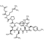 CAS#: 73609-49-1， 1-{[(4R,7S,10S,13R,16S,19R)-19-Acetamido-7-(2-amino-2-oxoethyl)-10-(3-amino-3-oxopropyl)-13-benzyl-16-(4-methoxybenzyl)-6,9,12,15,18-pentaoxo-1,2-dithia-5,8,11,14,17-pentaazacycloicosan-4-yl]carbonyl} prolyl-N<sup>5</sup>-(diaminomethylene)-L-ornithylglycinamide