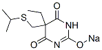 CAS 登录号：73688-59-2， 5-乙基-4,6-二氧代-5-(丙-2-基巯基甲基)-1H-嘧啶-2-醇钠