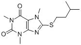 CAS#: 73747-35-0， 1,3,7-Trimethyl-8-(3-Methylbutylsulfanyl)Purine-2,6-Dione