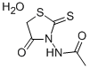 结构式 CAS# 73855-54-6, N-(4-氧代-2-巯基-1,3-噻唑烷-3-基)乙酰胺水合物
