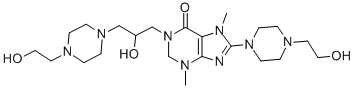 CAS#: 73972-57-3， 8-[4-(2-Hydroxyethyl)Piperazin-1-Yl]-1-[2-Hydroxy-3-[4-(2-Hydroxyethyl)Piperazin-1-Yl]Propyl]-3,7-Dimethyl-2H-Purin-6-One