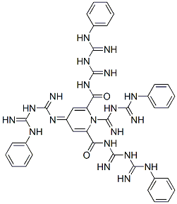 CAS#: 74050-92-3， 1,4-Dihydro-4-[3-(phenylamidinoamidino)imino]-N,N-1-tris(phenylamidinoamidino)-2,6-Pyridinedicarboxamide