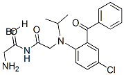 CAS 登录号：74088-45-2， N-(2-氨基乙酰基)-2-[(2-苯甲酰基-4-氯苯基)-丙-2-基氨基]乙酰胺氢溴酸盐