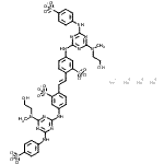 CAS#: 74228-28-7， Tetrasodium 2,2'-[(E)-1,2-ethenediyl]bis[5-({4-[(2-hydroxyethyl)(methyl)amino]-6-[(4-sulfonatophenyl)amino]-1,3,5-triazin-2-yl}amino)benzenesulfonate]