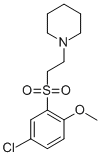 CAS 登录号：74254-62-9， 1-[2-(5-氯-2-甲氧基苯基)磺酰基乙基]哌啶