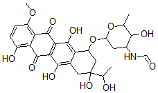 CAS#: 74273-37-3， N-[3-Hydroxy-2-Methyl-6-[[3,5,7,12-Tetrahydroxy-3-(1-Hydroxyethyl)-10-Methoxy-6,11-Dioxo-2,4-Dihydro-1H-Tetracen-1-Yl]Oxy]Oxan-4-Yl]Formamide