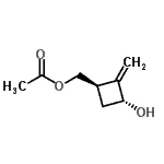 CAS 登录号：743477-99-8， [(1R,3R)-3-羟基-2-亚甲基环丁基]甲基乙酸酯