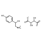 CAS#: 74398-43-9， 2,3-dihydroxybutanedioate, [2-hydroxy-2-(4-hydroxyphenyl)ethyl]ammonium