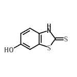 structure of CAS# 74537-63-6, 6-Hydroxy-1,3-benzothiazole-2(3H)-thione;2-Mercaptobenzo[d]thiazol-6-ol;6-hydroxybenzo[d]thiazole-2(3H)-thione