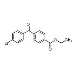 结构式 CAS# 746651-80-9, 乙基4-(4-溴苯甲酰基)苯甲酸酯