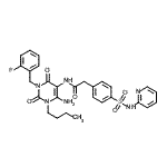 CAS 登录号：748149-28-2， N-[6-氨基-1-丁基-3-(2-氟苄基)-2,4-二氧代-1,2,3,4-四氢-5-嘧啶基]-2-[4-(2-吡啶基氨基磺酰基)苯基]乙酰胺