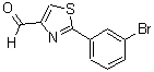 结构式 CAS# 750624-69-2, 2-(3-溴-苯基)-噻唑-4-甲醛