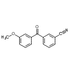 结构式 CAS# 750633-59-1, 3-(3-甲氧基苯甲酰基)苯甲腈