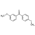structure of CAS# 750633-64-8, (3-Methoxyphenyl)[4-(methylsulfanyl)phenyl]methanone;3-methoxy-4'-thiomethylbenzophenone