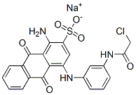 CAS 登录号：75268-68-7， 1-氨基-4-[[3-[(2-氯乙酰基)氨基]苯基]氨基]-9,10-二氧代蒽-2-磺酸钠