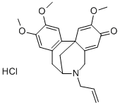 CAS#: 75370-53-5， (+/-)-5,6,7,8-Tetrahydro-2,10,11-Trimethoxy-6-(2-Propenyl)-3H-7,12B-Methanodibenz(c,e)Azocin-3-One Hydrochloride