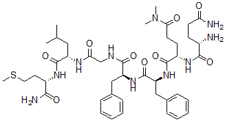 CAS#: 75401-11-5， (2S)-N-[(2S)-1-[[(2S)-1-[[2-[[(2S)-1-[[(2S)-1-Amino-4-Methylsulfanyl-1-Oxobutan-2-Yl]Amino]-4-Methyl-1-Oxopentan-2-Yl]Amino]-2-Oxoethyl]Amino]-1-Oxo-3-Phenylpropan-2-Yl]Amino]-1-Oxo-3-Phenylpropan-2-Yl]-2-[[(2S)-2,5-Diamino-5-Oxopentanoyl]Amino]-N',N'-Dimethylpentanediamide