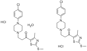 CAS#: 75449-06-8， 3-[4-(4-Chlorophenyl)Piperazin-1-Yl]-1-(4-Methyl-2-Methylsulfanyl-1,3-Thiazol-5-Yl)Propan-1-One Hydrochloride