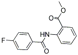 结构式 CAS# 75541-83-2, 2-[[(4-氟苯基)-氧代甲基]氨基]苯甲酸甲酯