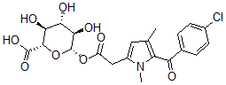 CAS#: 75871-31-7， (2S,3S,4S,5R,6S)-6-[2-[5-(4-Chlorobenzoyl)-1,4-Dimethylpyrrol-2-Yl]Acetyl]Oxy-3,4,5-Trihydroxyoxane-2-Carboxylic Acid