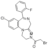 CAS#: 75887-99-9， 2-Bromo-N-[2-[7-Chloro-5-(2-Fluorophenyl)-2-Oxo-3H-1,4-Benzodiazepin-1-Yl]Ethyl]Acetamide