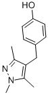 结构式 CAS# 75999-00-7, 4-[(1,3,5-三甲基-1H-吡唑-4-基)甲基]苯酚
