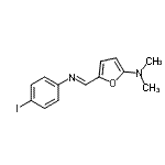 CAS#: 761338-90-3， 5-{(E)-[(4-Iodophenyl)imino]methyl}-N,N-dimethyl-2-furanamine