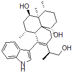 CAS#: 76410-56-5， (1alpha,4alpha,4aalpha,5beta,7alpha,7abeta,9(R*),11aR*)-2,3,4,4a,5,6,7,7a,10,11-Decahydro-9-(2-Hydroxy-1-Methylethyl)-8-(1H-Indol-3-Yl)-4,4a,7-Trimethyl-1H-Benzo(d)Naphthalene-1,5-Diol