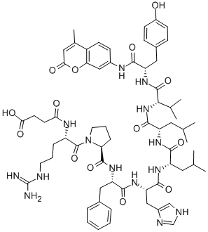 CAS#: 76524-84-0， Suc-Arg-Pro-Phe-His-Leu-Leu-Val-Tyr-Amc
