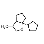 CAS#: 76593-72-1， 1-(3-Methylhexahydro-6aH-cyclopenta[b]furan-6a-yl)pyrrolidine