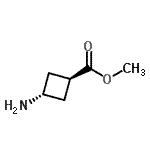 结构式 CAS# 766458-70-2, 甲基反式-3-氨基环丁烷羧酸酯
