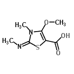 CAS#: 766459-79-4， (2E)-4-Methoxy-3-methyl-2-(methylimino)-2,3-dihydro-1,3-thiazole-5-carboxylic acid