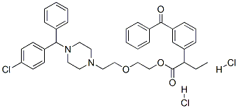 CAS#: 76823-79-5， 2-[2-[4-[(4-Chlorophenyl)Benzyl]Piperazin-1-Yl]Ethoxy]Ethyl 2-(3-Benzoylphenyl)Butyrate Dihydrochloride