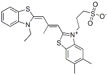 CAS#: 7691-71-6， 2-[3-(3-Ethyl-3H-Benzothiazol-2-Ylidene)-2-Methylprop-1-Enyl]-5,6-Dimethyl-3-(3-Sulphonatopropyl)Benzothiazolium