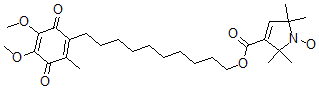 CAS#: 77162-74-4， 3-(((10-(4,5-Dimethoxy-2-Methyl-3,6-Dioxo-1,4-Cyclohexadien-1-Yl)Decyl)Oxy)Carbonyl)-2,5-Dihydro-2,2,5,5-Tetramethyl-1H-Pyrrol-1-Yloxy