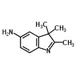 结构式 CAS# 773-63-7, 2,3,3-三甲基-3H-吲哚-5-胺